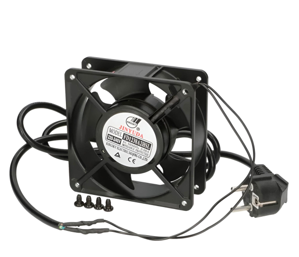 ExtraLink  Wentylator do szaf 19" 230V 120x120x38mm (czarna) - 1323230 - zdjęcie 3